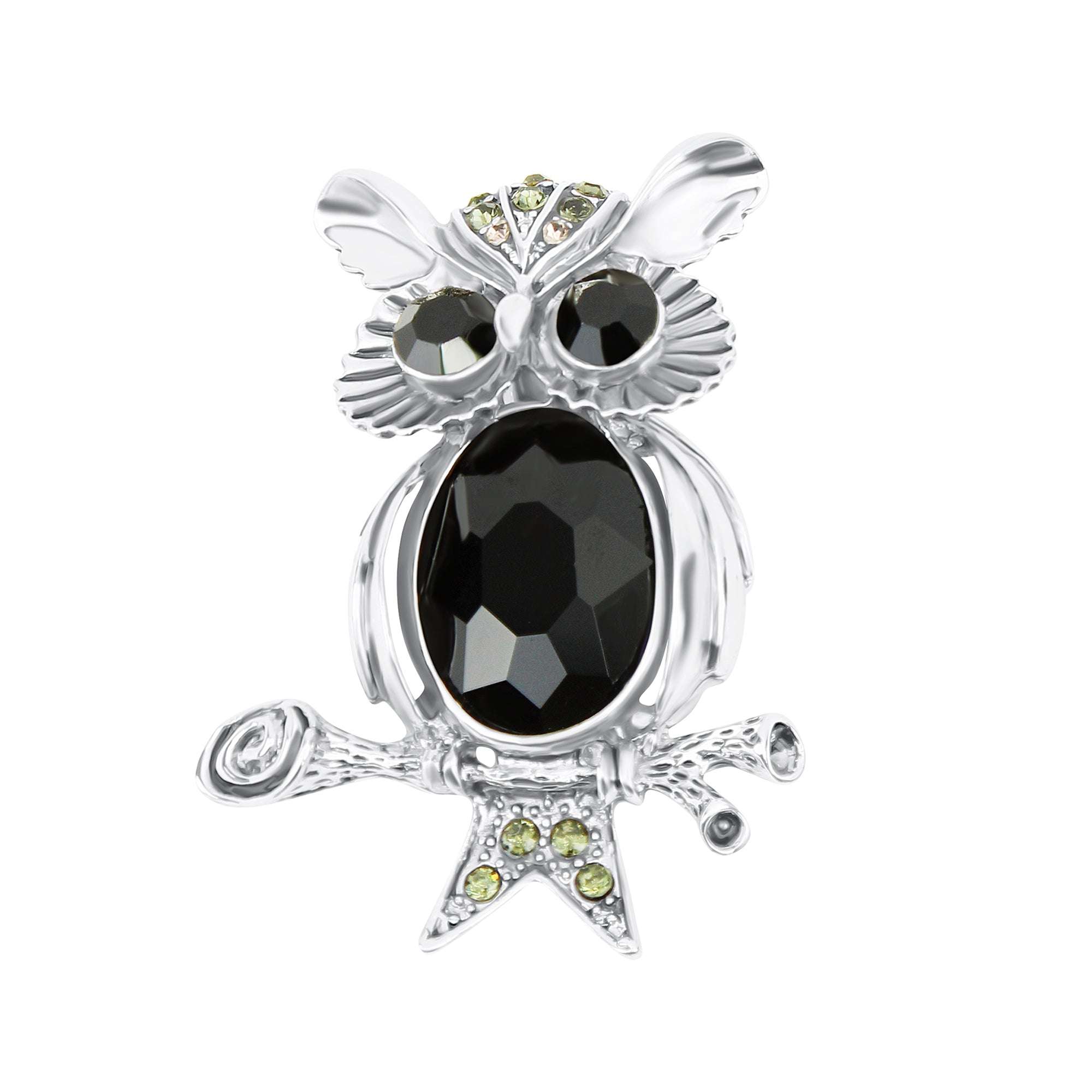 Stilīga piespraude pūces formā no medicīniskā tērauda