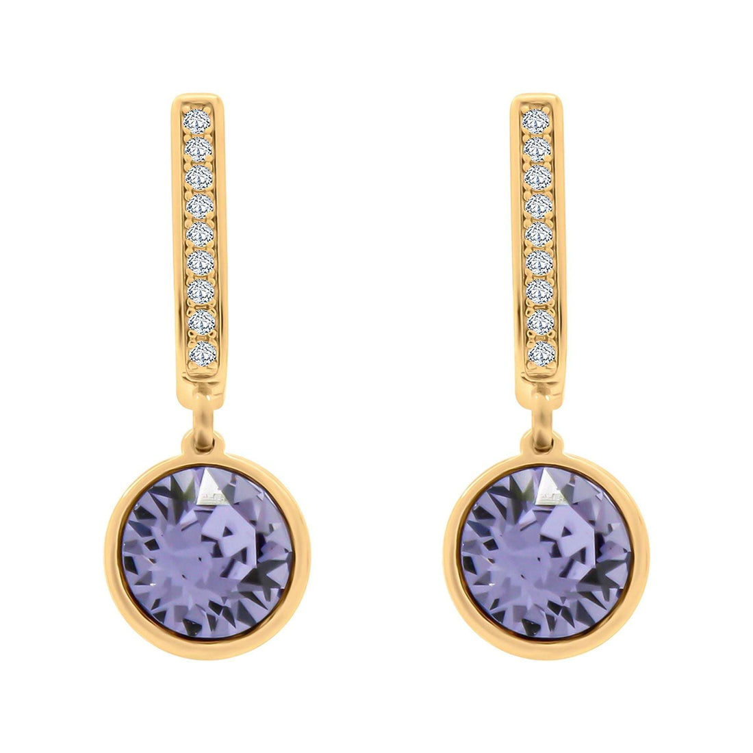 Auksiniai Swarovski auskarai