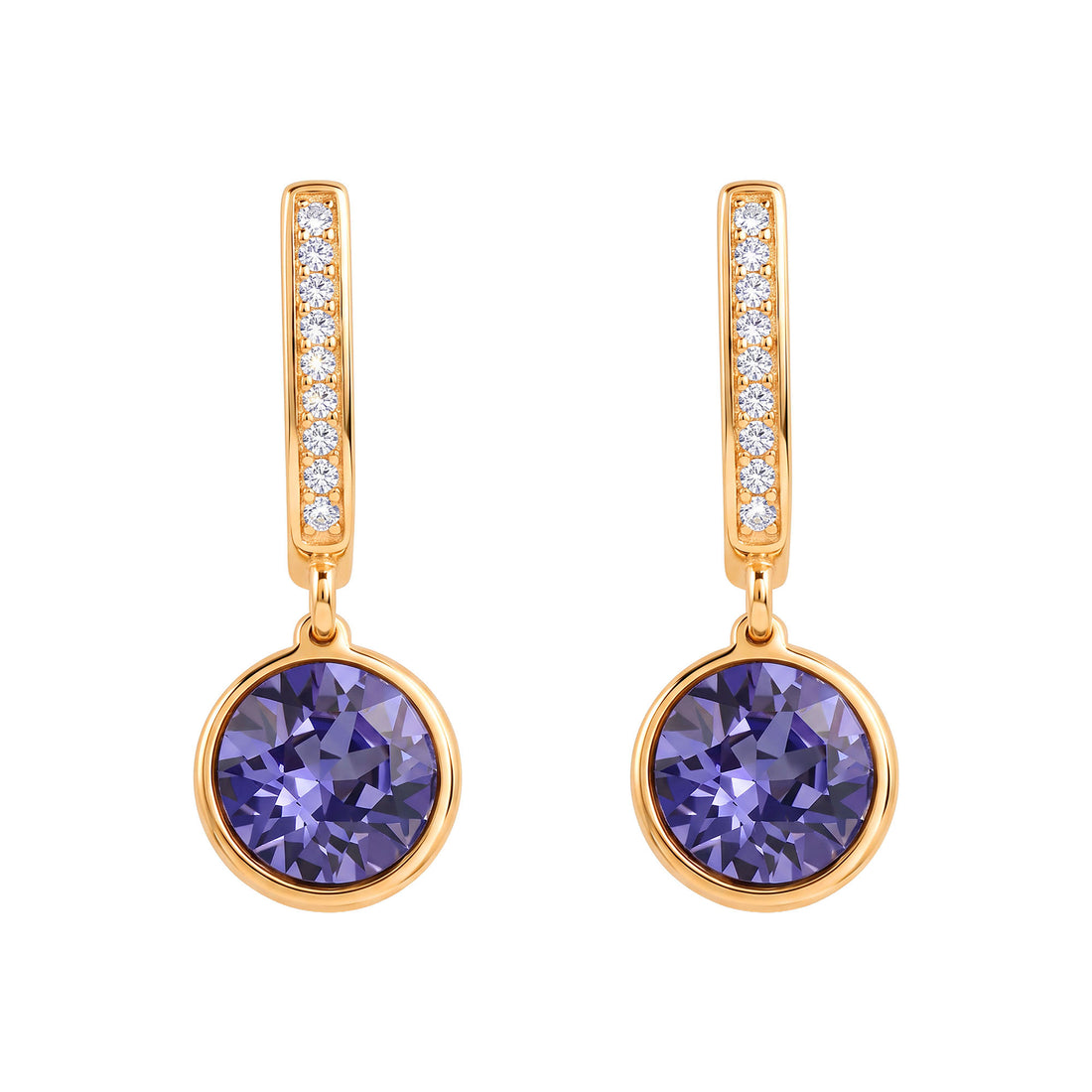 Auksiniai Swarovski auskarai