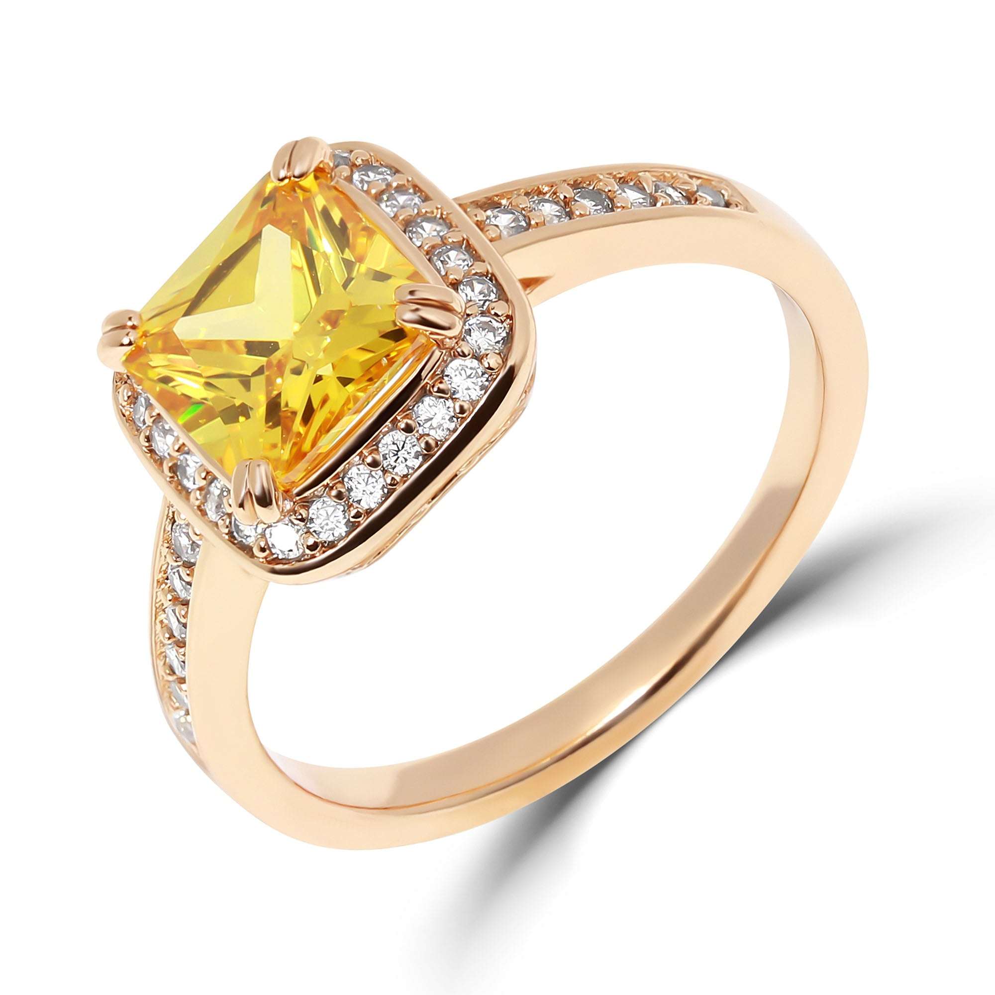 Apzeltīts gredzens ar dzeltenu akcentu