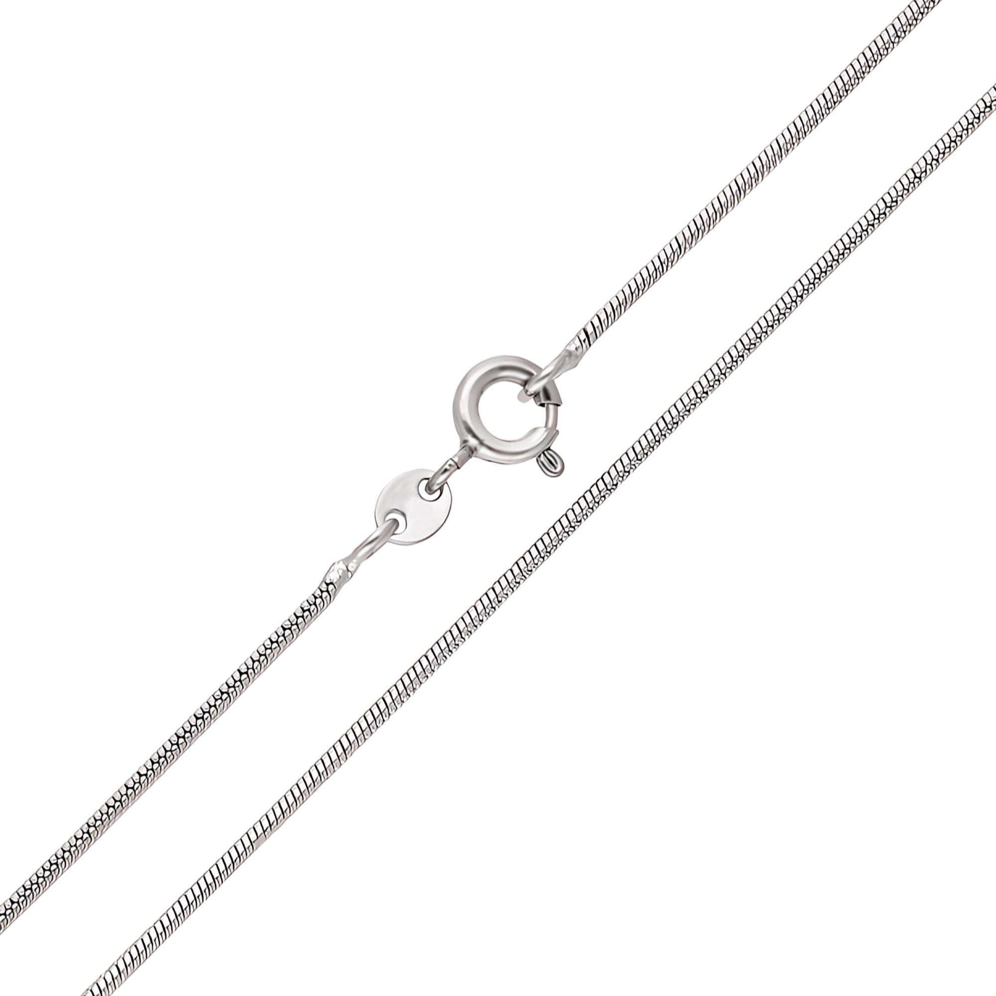 Sudraba ķēdīte ar čūskveida pinumu, 60 cm garumā