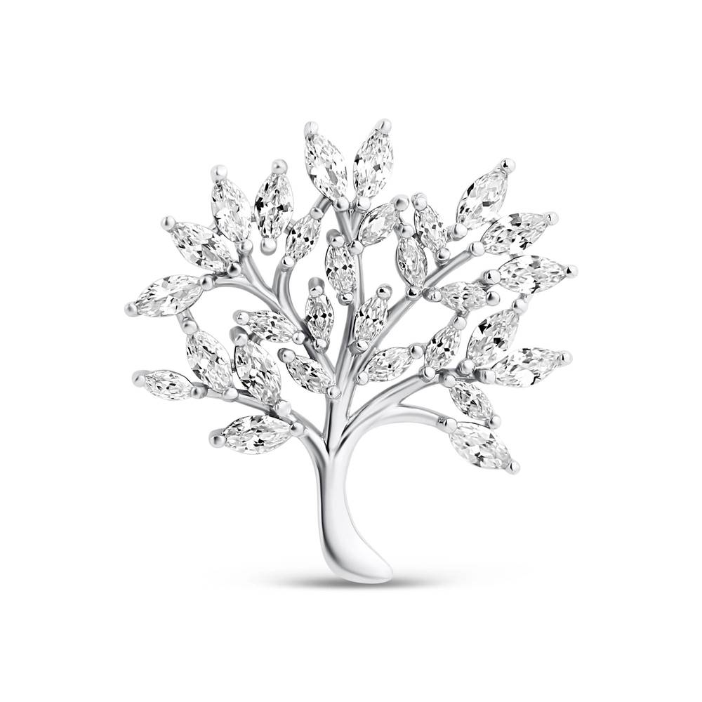 Kulons dzīvības koka formā ar spīdīgiem cirkoniem