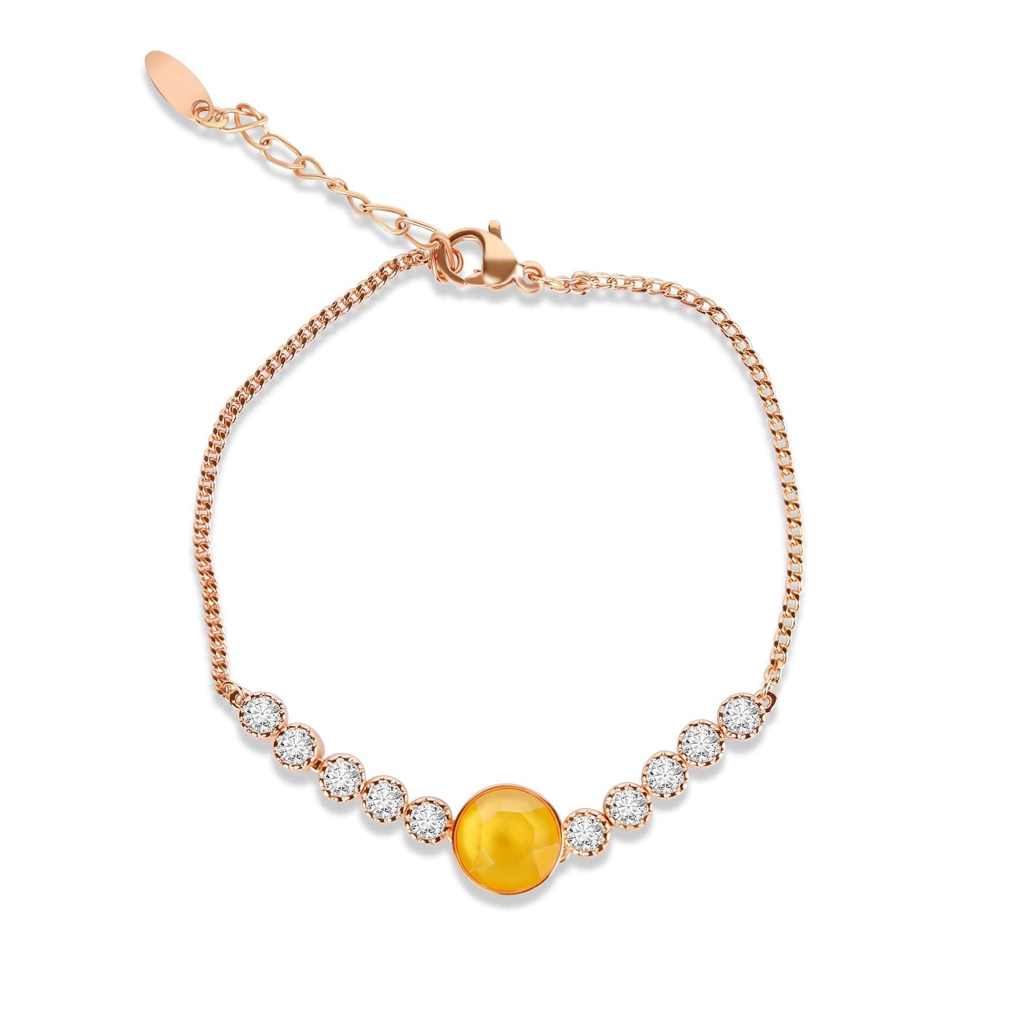 Aproce no medicīniskā zelta ar Swarovski akmeni un cirkoniem