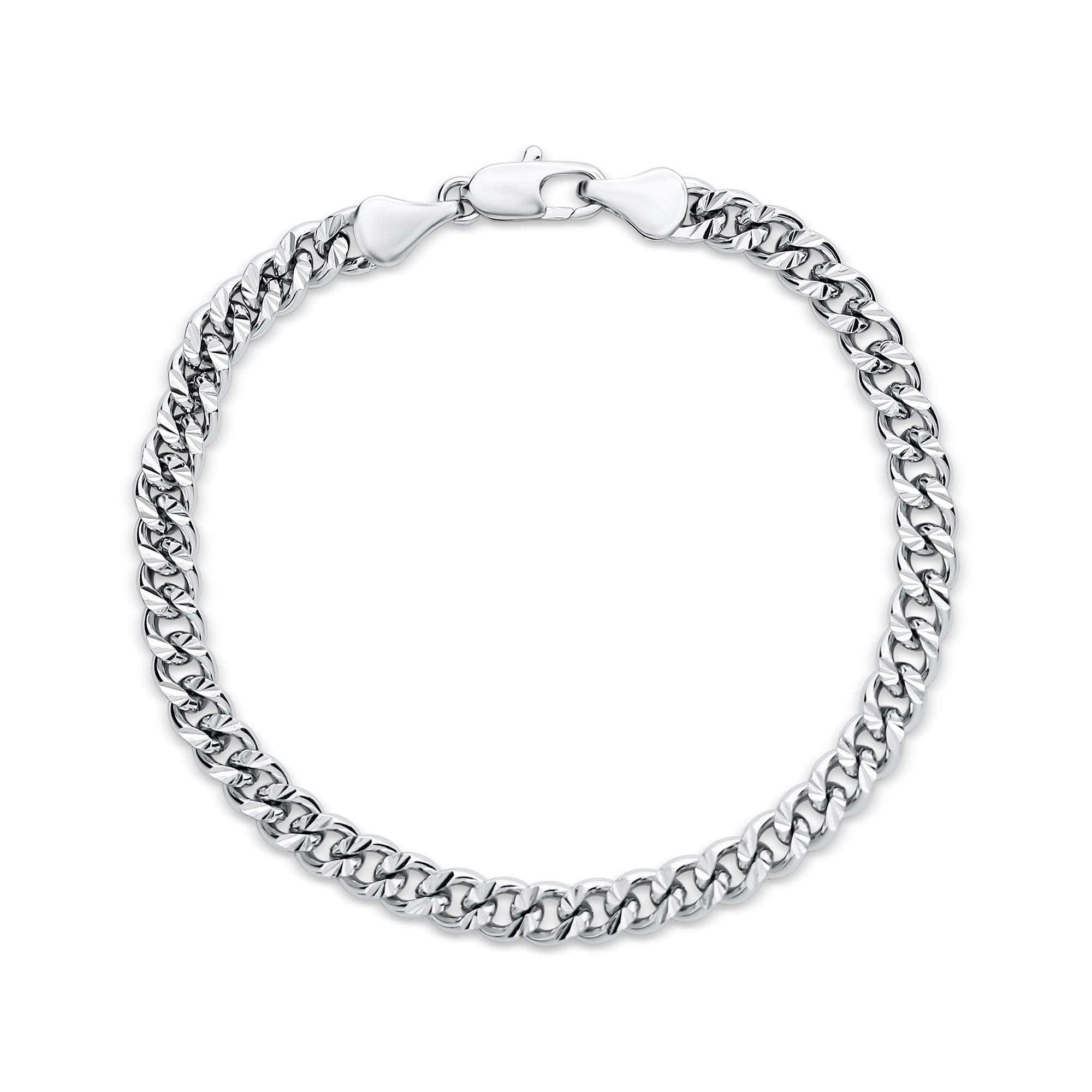 Universāla ķēdes rokassprādze ar spīdīgu platīnas apdari