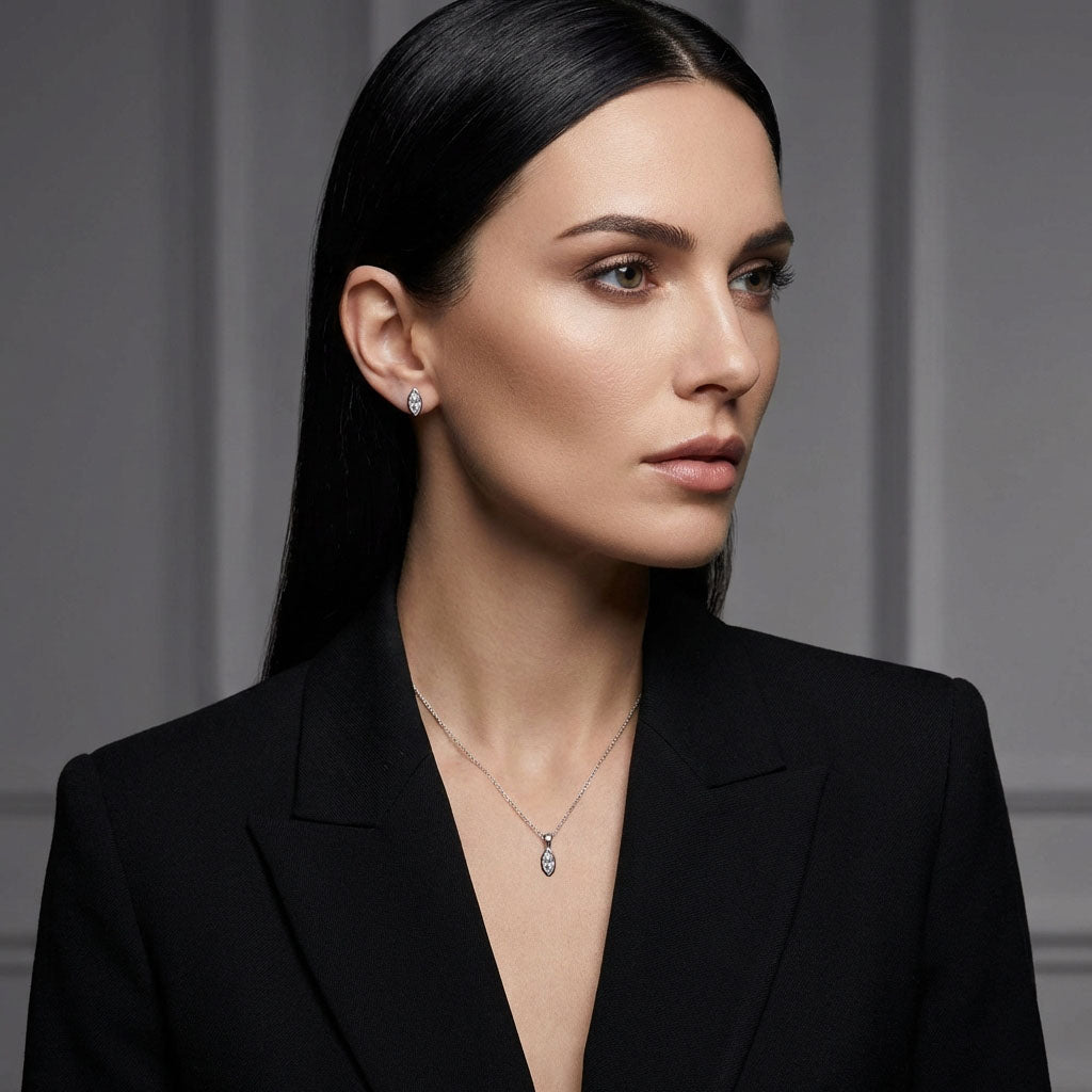 Серьги с кулоном 