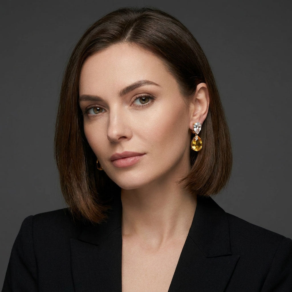 Lāses formas klipšu auskari