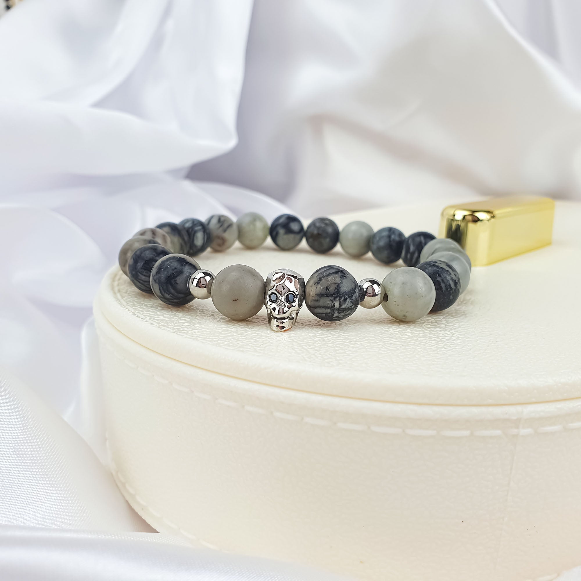Rokassprādze no dabīgā obsidiāna