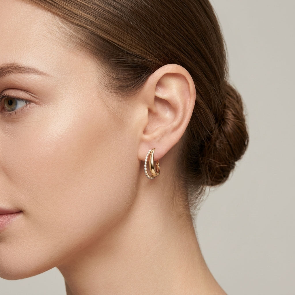 Klasikiniai 17 mm moteriški auskarai