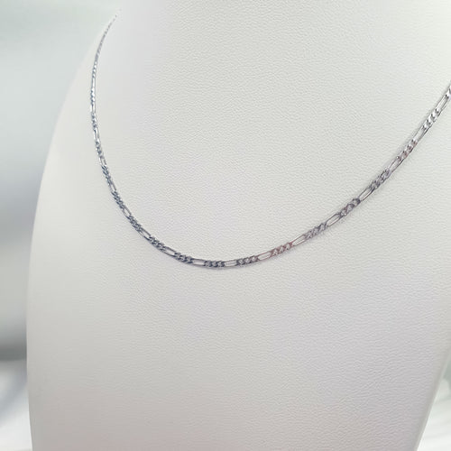 2 mm plata unisex ķēdīte ar platīna pārklājumu un spīdīgiem posmiem