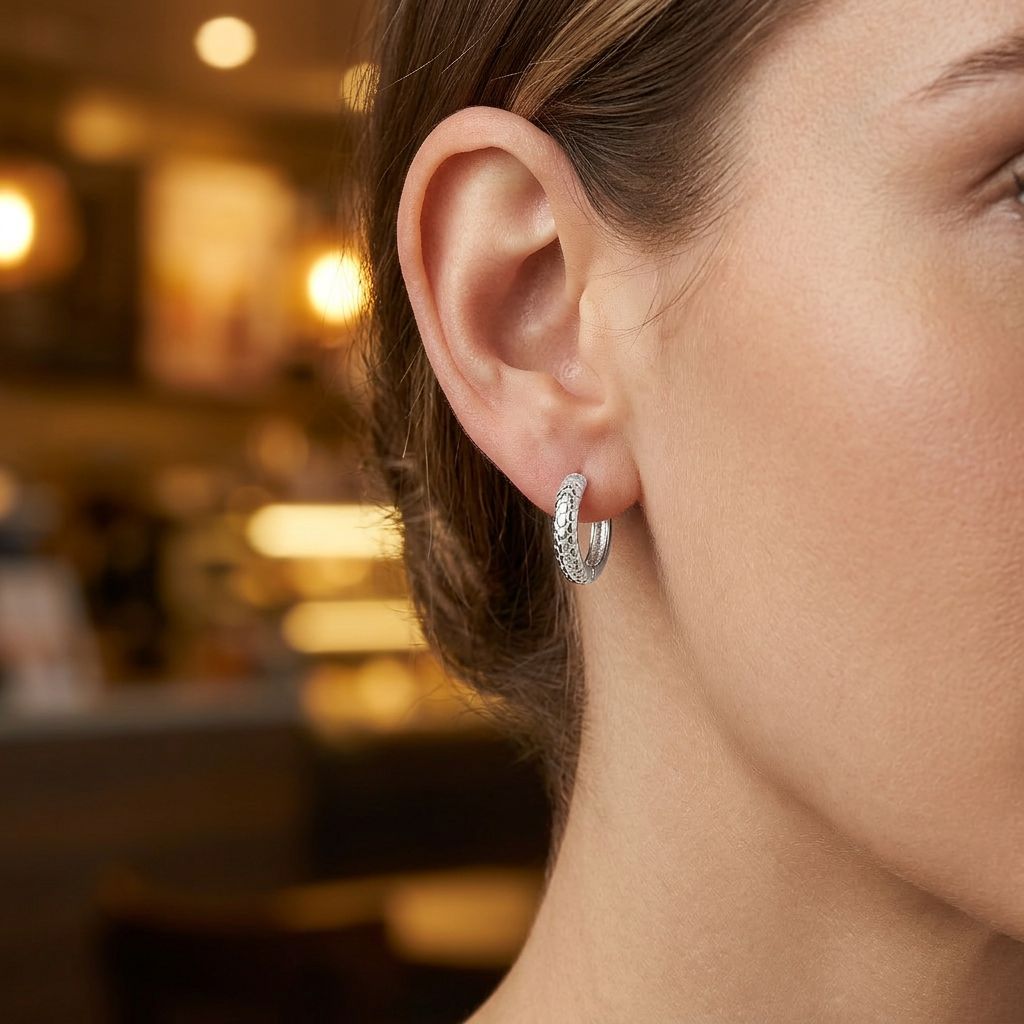 Tekstūruoti kasdieniai auskarai