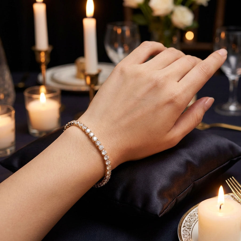 Браслет в теннисном стиле