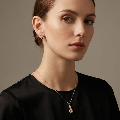 Сверкающий комплект украшений с цирконами