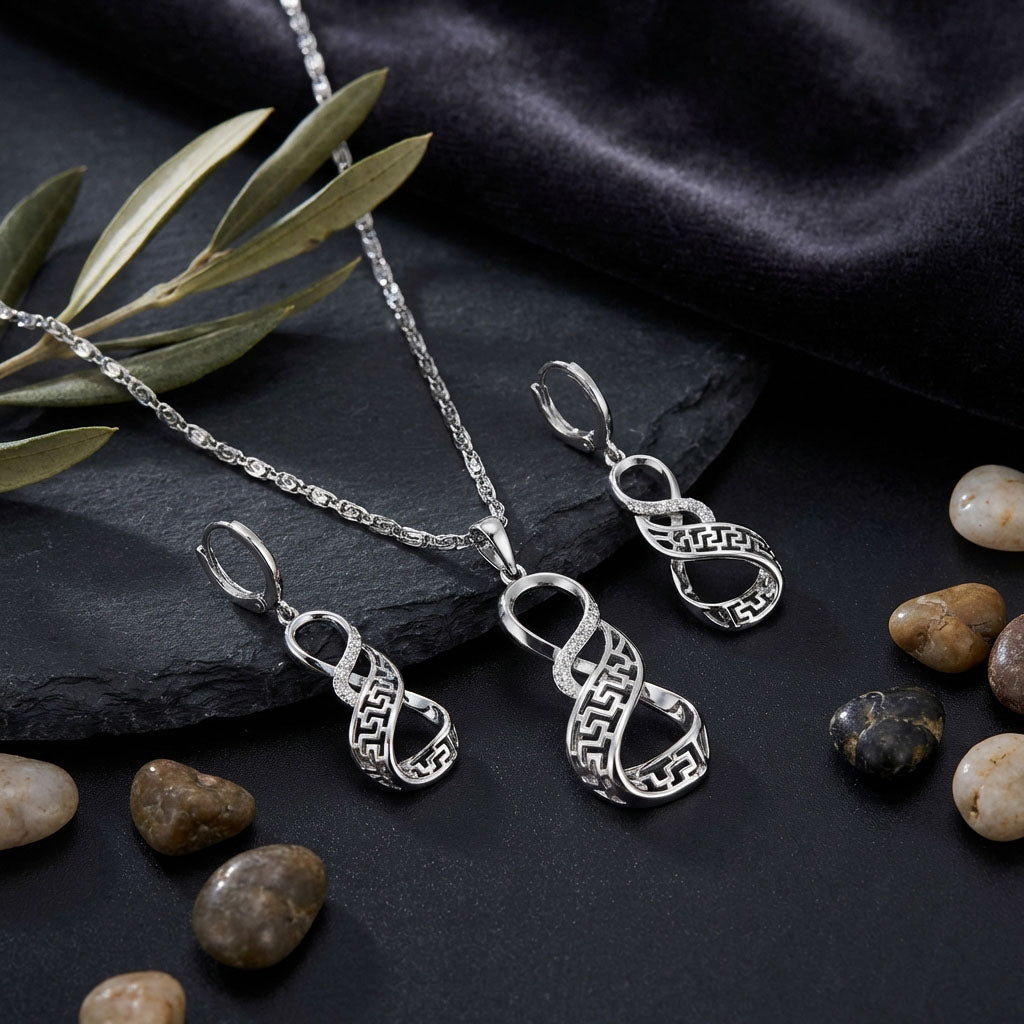 Papuošalų komplektas „Graikiška begalybė“