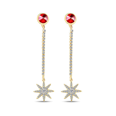 Paauksuoti Swarovski auskarai