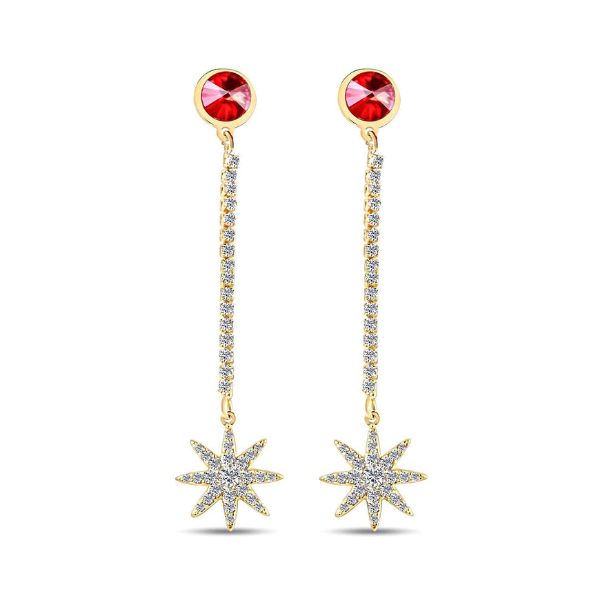 Paauksuoti Swarovski auskarai