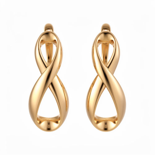 Gludi sieviešu auskari bez akmeņiem ar klasisko angļu aizdari