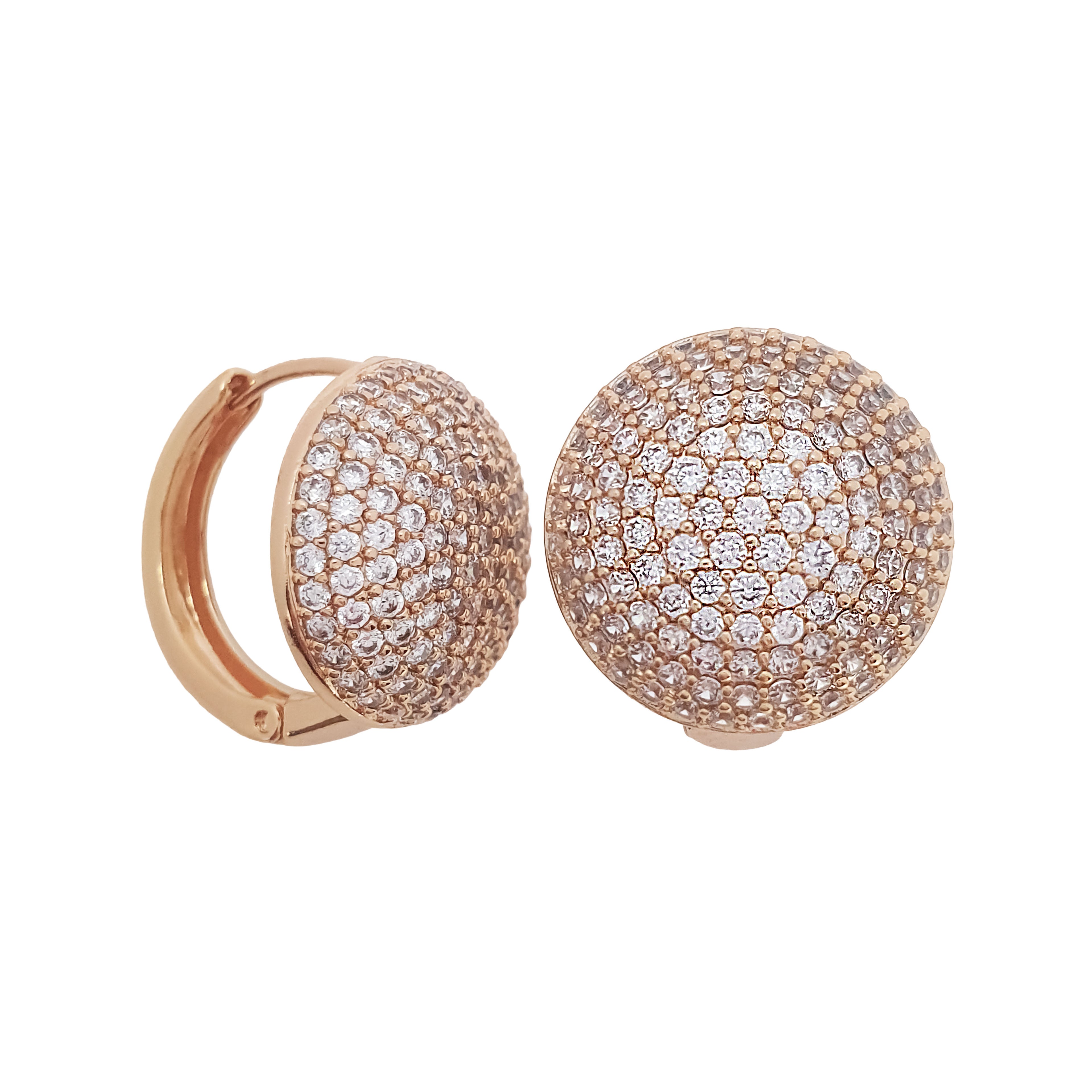 Mirdzoša reljefa auskari ar apaļu siluetu