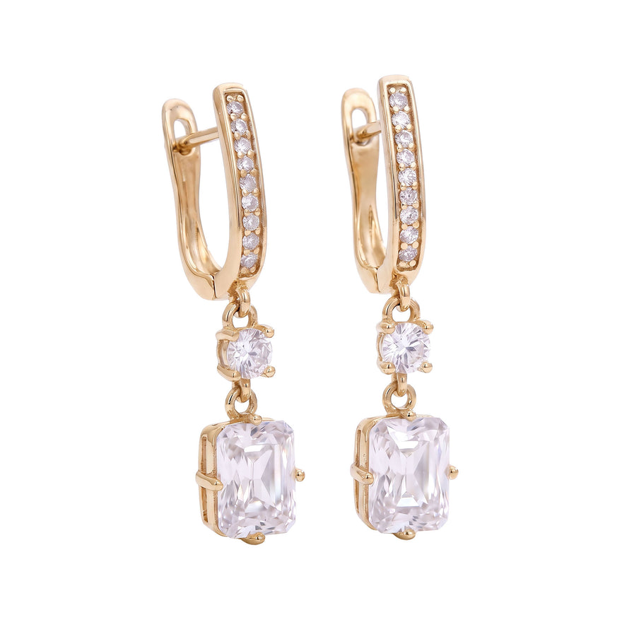 Ilgi vakariniai auskarai su cirkoniais