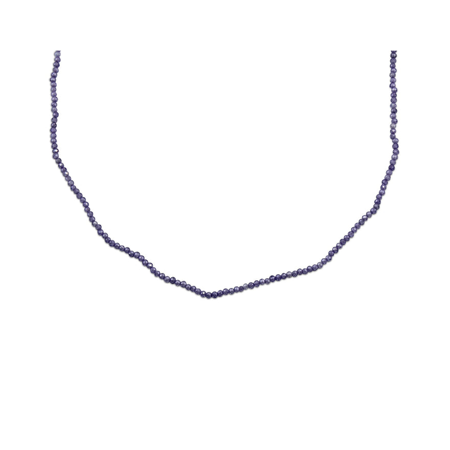 Violetinių perliukų vėrinys