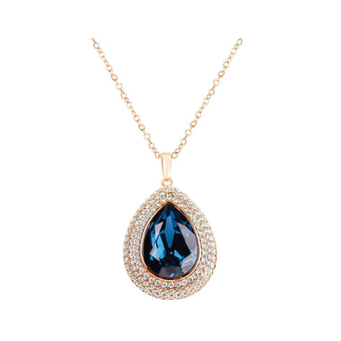 Колье с синим Swarovski