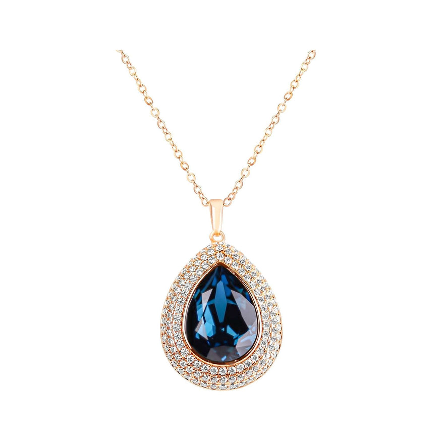 Колье с синим Swarovski