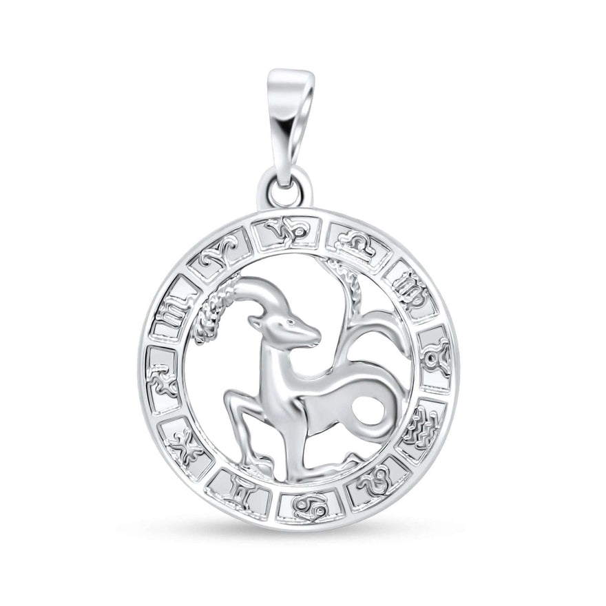 Sidabrinis zodiako pakabukas
