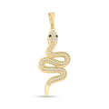 Čūskas formas kulons ar mirdzošu dizainu
