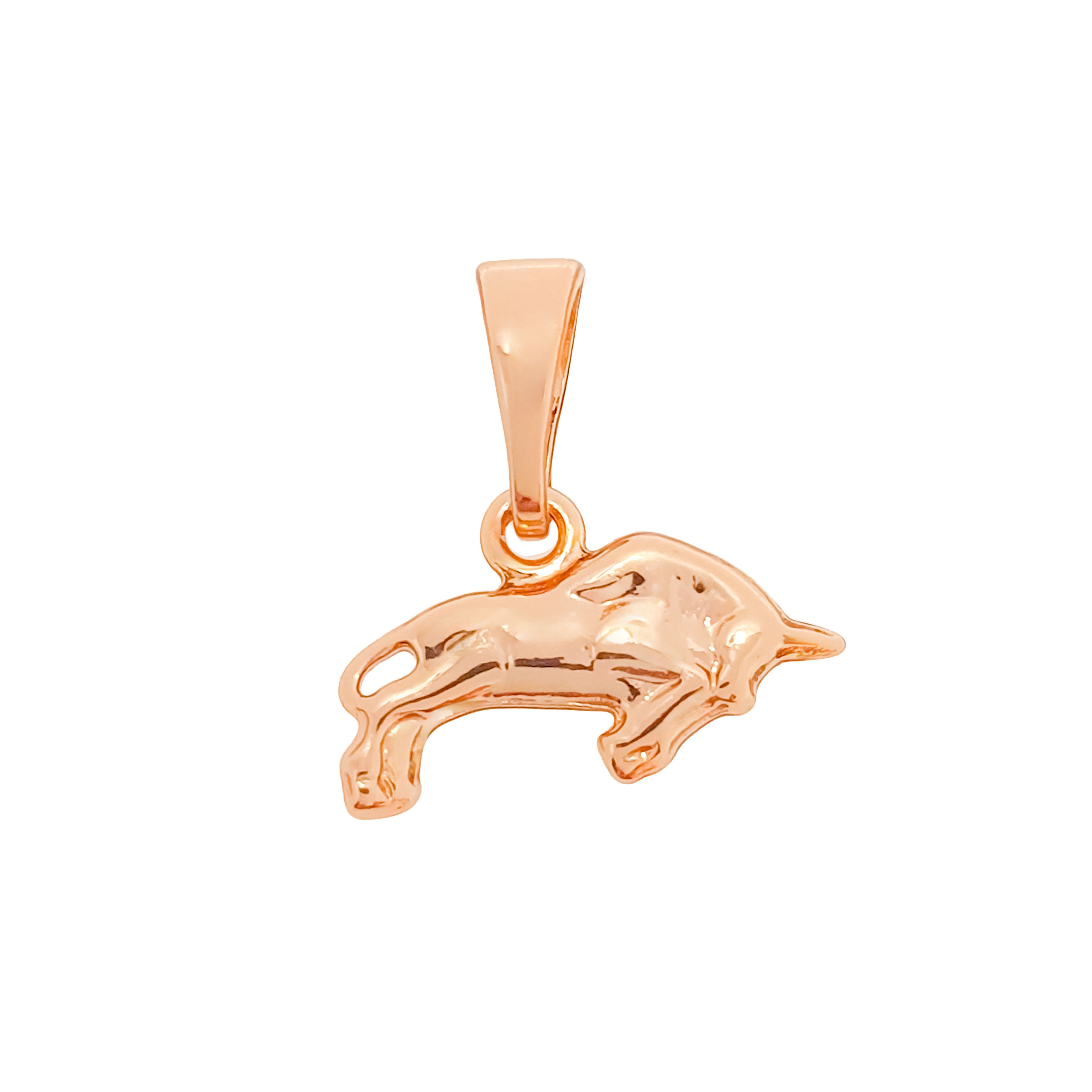 Vērša zodiaka kulons no medicīniskā metāla bez iestrādātiem akmeņiem