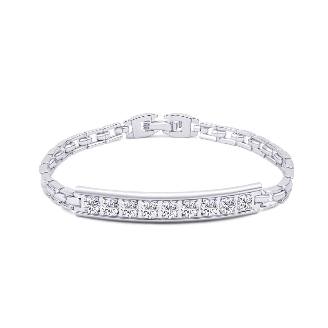 Vakarienio stiliaus apyrankė su cirkonais – 17,5 cm, 6 mm 
