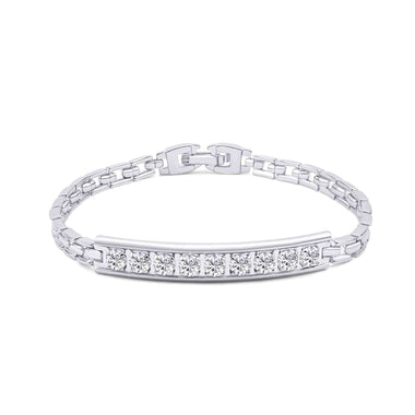 Vakarienio stiliaus apyrankė su cirkonais – 17,5 cm, 6 mm 