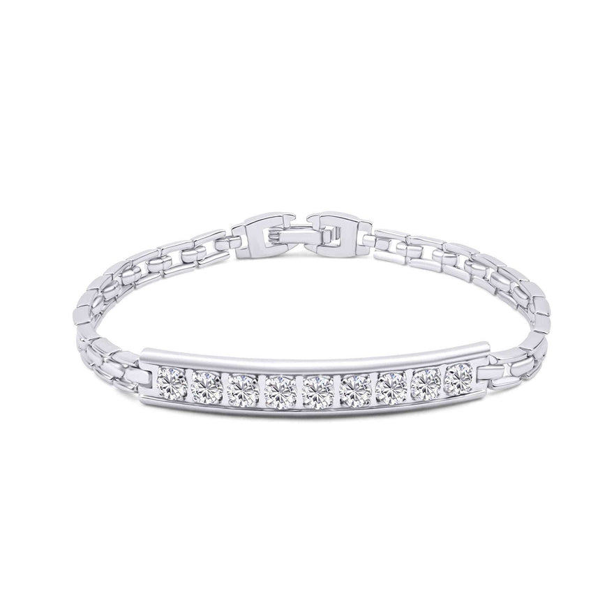 Vakarienio stiliaus apyrankė su cirkonais – 17,5 cm, 6 mm 