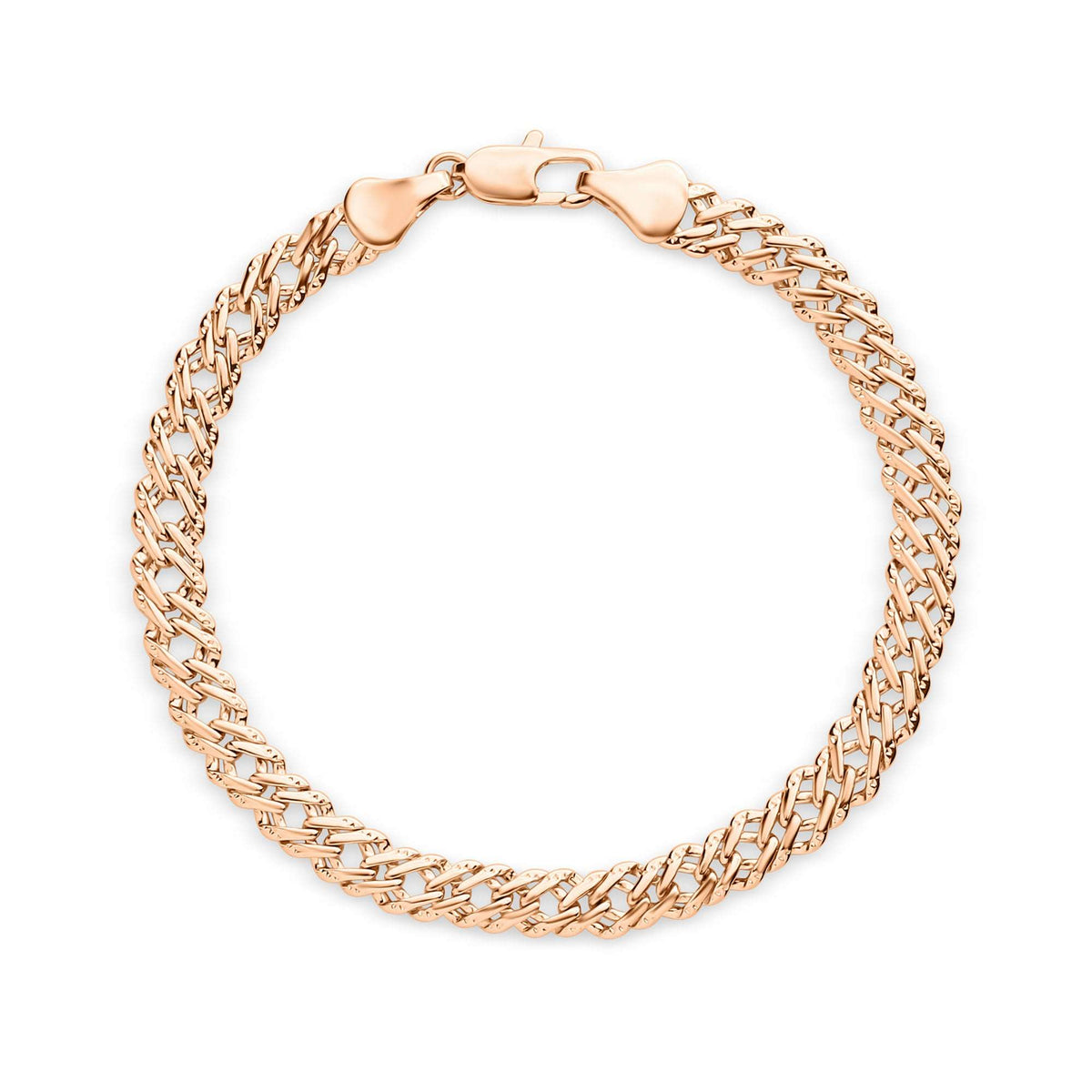 Apzeltīta rokassprādze ar klasisku pinuma dizainu