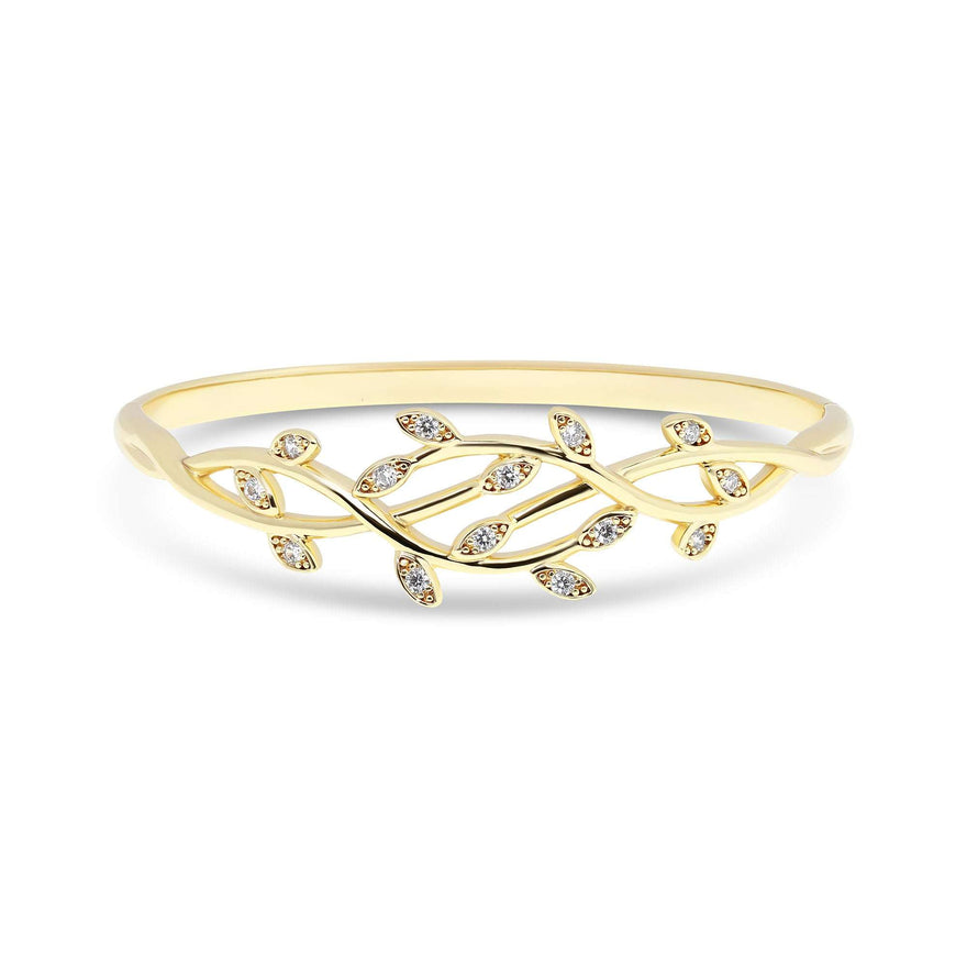 Браслет в цветочном стиле с покрытием 14K золота